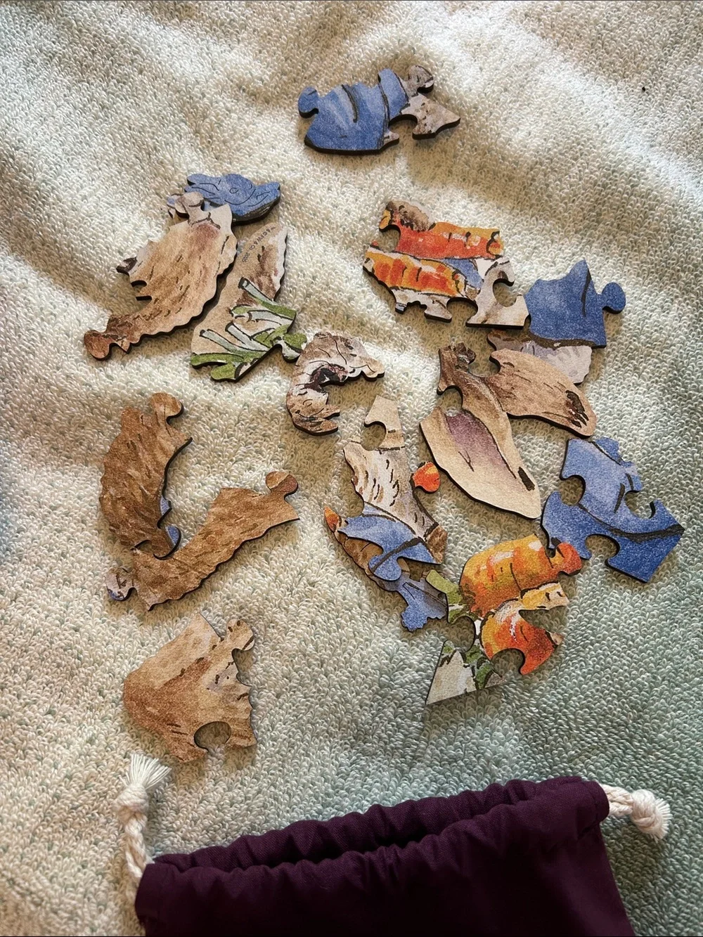 Wentworth Peter Rabbit 15-Piece Wooden Jigsaw Puzzle - Blue & Brown